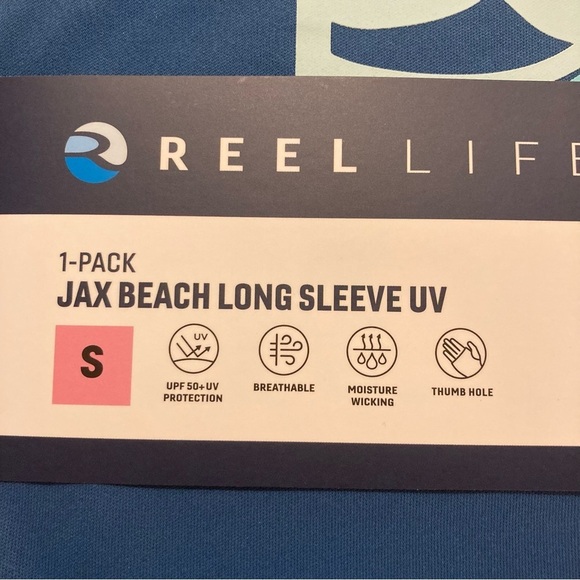 Reel Life Jacks Beach Long Sleeve UV
Protection Beach Top Women's Small Blue - Picture 4 of 6